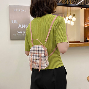 Mochila a Cuadros de Moda <span class=keywords><strong>2021</strong></span>, Linda Mochila Pequeña Portátil para Chicas, Bolso de Hombro Pequeño y Colorido para Mujer - Product Image 3