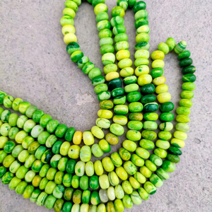 Perles rondes lisses en opale verte du Pérou AAA, 7-8 mm, perles en opale naturelle, brin de 16 pouces, pour la création de bijoux, vente en gros - Product Image 1
