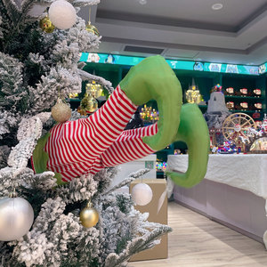 New creative Christmas tree ornament, swinging and shaking decoration, Christmas scene setup, electric elf pants - Product Image 3