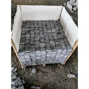 Todos os lados natural divididos 10x10x10 Granito cinza escuro g654 Pedras de calçada