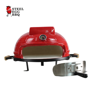 STEEL BBQ / SEB KAMADO <span class=keywords><strong>Four</strong></span> <span class=keywords><strong>à</strong></span> pizza commercial en céramique au feu de <span class=keywords><strong>bois</strong></span> Forno a Legna de 21 pouces <span class=keywords><strong>pour</strong></span> l'extérieur avec <span class=keywords><strong>thermomètre</strong></span> - Product Image 2
