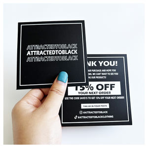 طباعة شعار العلامة التجارية بتصميم مخصص ، بطاقة شكر على الوجهين ، بطاقة أعمال تحية مطبوعة بالألوان الكاملة - Product Image 4