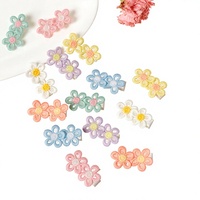 Jepit Rambut Anak Bahan Satin Floral Musim Semi Panas Ramah Lingkungan dari Poliester