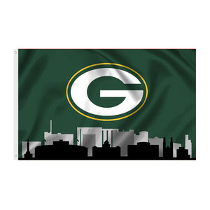 5X3ft Vente en gros Usine Produire des bannières Football américain Drapeaux personnalisés pour l'équipe NFL GREEN <span class=keywords><strong>BAY</strong></span> PACKERS - Product Image 3