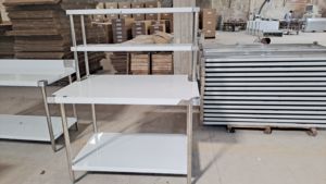 TT-BC309D L 1800MM 2 livelli tavolo da lavoro <span class=keywords><strong>cucina</strong></span> commerciale 2 Overshelf - Product Image 4