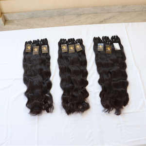 Extensiones de cabello humano trenzado de templo indio crudo, cierre de encaje HD, paquetes de ondas profundas, cinta preadherida, rizado, ondulado, onda Natural suelta - Product Image 4