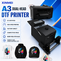Printer Transfer Panas DTF A3 Baru Kompatibel dengan Epson XP600, Printer Tekstil Digital Otomatis Stainless Steel, Printer DTF Dual Head