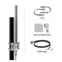 Antenne de brouilleur anti-drone en fibre de verre omnidirectionnelle étanche de type noir signal FPV500MHz 600MHz 700MHz 800MHz 900MHz