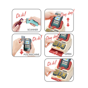 Vai trò chơi siêu thị sang trọng Đồ chơi kệ quét tiền mặt đăng ký đồ chơi mua sắm Combo Đồ chơi - Product Image 3