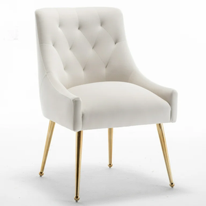 Ghế ăn nhung hiện đại với chân vàng bền và thoải mái nội thất văn phòng tại nhà - Product Image 1