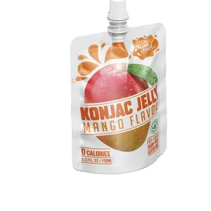 Drinkable Konjac Jelly OEM/ODM Wholesale Halal health low fat snacks bulk mixed Fruits flavor Konjac Jelly pudding