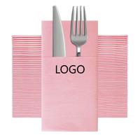 Élégante serviette de table en papier Airlaid rose pour mariages et banquets