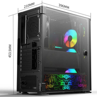 Caja pc gaming Eatx/Atx Pc avec ventilateur coloré ARGB Board pre-construit ordinateur de jeu boîtier