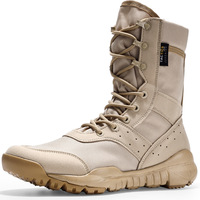BAEWOON TB02 Bottes tactiques pour hommes en toile de haute qualité, respirantes, style désert, chaussures tactiques montantes, bottes légères et respirantes