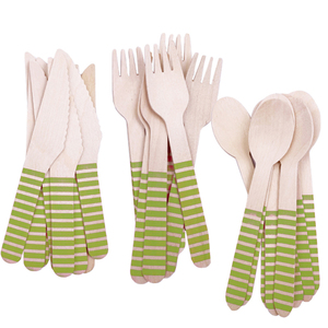 Disposable Printing Hot Stamp Branding Wooden Fork and Spoon Restaurant Disposable Cutlery