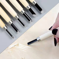 Keyou Ensemble de 12 outils de sculpture sur bois industriels avec pointes en acier à haute teneur en carbone et garantie de 3 ans