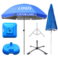 Payung Pantai Custom Cetak Iklan Grosir Tahan Air Anti UV dengan Logo Payung Teras Parasol De Plage