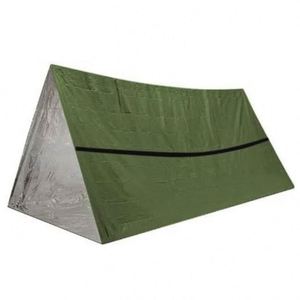 Lona de Supervivencia Verde, Tienda de Campaña de Emergencia Tipo Tubo, Apta para Aventuras Salvajes y Supervivencia - Product Image 1