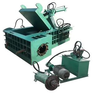 Automatic bale turning hydraulic metal briquette machine Heavy duty scrap metal briquette recycling machine