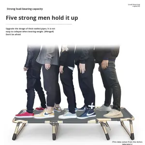 Chaise pliante en métal professionnel <span class=keywords><strong>lit</strong></span> facile à transporter hauteur réglable pause déjeuner <span class=keywords><strong>lit</strong></span> inclinable pour bureau à domicile Camping en plein air - Product Image 4