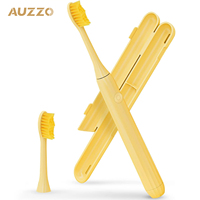 Brosse à dents électrique sonique pliable rechargeable à vibration, avec têtes de rechange en nylon pour adultes – Meilleure vente