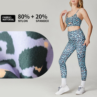 Ensemble de yoga et de sport Source Factory Cami, taille haute, froncé, effet push-up fessier, coupe ajustée, pour performance athlétique