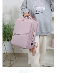 Mochila de <span class=keywords><strong>Viaje</strong></span> de 15.6 Pulgadas, Mochila <span class=keywords><strong>para</strong></span> Computadora Portátil <span class=keywords><strong>para</strong></span> la Universidad, con Puerto de Carga USB, Mochila de Mano <span class=keywords><strong>para</strong></span> Aviones - Product Image 2