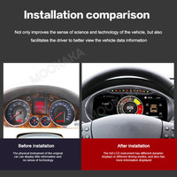 MOOKAKA Tableau de bord numérique 12,3 pouces pour Volkswagen Passat B6, écran LCD, 2005-2011, Linux, Carplay