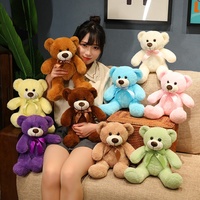 Schattige en lieflijke teddybeer knuffel met PP-katoenen vulling, knuffelbare berenpop, troostende metgezel voor meisjes van 0-24 maanden