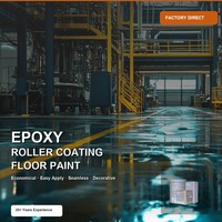 Peinture époxy pour sols, revêtement décoratif, résistant à l'usure, antidérapant, imperméable pour garage, usine, atelier, béton
