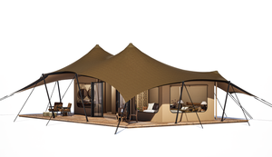 Carpa de Camping de Lujo Impermeable para 2 Personas, 6m, Tipo Pirámide, Cuatro Estaciones, con Baño de PVC, para Safari y Aire Libre - Product Image 3