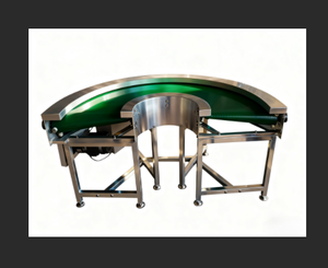 Üretim Hatları ve Restoran Kullanımı için Özel Yarıçaplı-İnce 90/180 Derece Dönüşlü Kavisli Kauçuk ve PU Bantlı Konveyör - Product Image 3