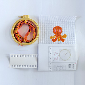 <span class=keywords><strong>Kit</strong></span> de <span class=keywords><strong>Bordado</strong></span> DIY para Niños y Estudiantes, Creativo <span class=keywords><strong>Punto</strong></span> de <span class=keywords><strong>Cruz</strong></span>, Pulpo, Tradicional, de Polialgodón, Hecho a Mano, Regalo - Product Image 3