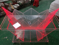 Support DJ en acrylique transparent sur mesure pour bar de fête, table de bar avec lumières LED, table de bar pour bar
