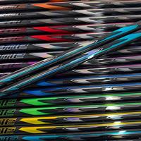 Bâtons de hockey en gros fabriqués en Chine, 100% matériau composite, styles et modèles variés, haute qualité, 380g, pour adultes et enfants, flex 20-105