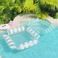 Matelas flottant gonflable carré pour piscine, jouet aquatique d'été, siège flottant pour fête au bord de la piscine, fournisseur de flotteurs gonflables pour piscine