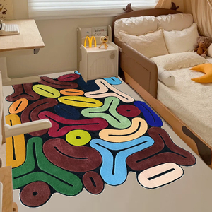 Alfombra de seda de bambú de lana de Nueva Zelanda con rompecabezas personalizado, Alfombra de alta calidad para sala de estar, decoración del hogar - Product Image 3
