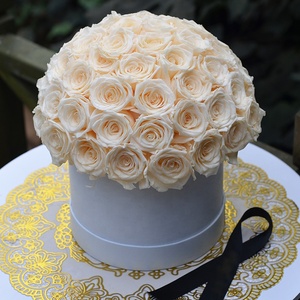 Cadeau <span class=keywords><strong>de</strong></span> festival <span class=keywords><strong>de</strong></span> luxe Roses conservées en gros <span class=keywords><strong>Bouquet</strong></span> <span class=keywords><strong>de</strong></span> roses éternelles conservées <span class=keywords><strong>de</strong></span> fleurs fraîches <span class=keywords><strong>de</strong></span> longue durée dans une boîte ronde pour la décoration - Product Image 2
