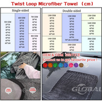 Grande serviette de lavage de voiture en microfibre torsadée 40x40cm 40x60cm 60x90cm 1200gsm, serviette de séchage automobile