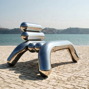 เก้าอี้พักผ่อนกลางแจ้ง ML-SC01 รุ่นหรูหรา ทำจากไฟเบอร์กลาส สไตล์นอร์ดิกทันสมัย ทนทาน เหมาะสำหรับโรงแรม เงางามสีเงิน - Product Image 1