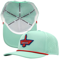 Gorras de Béisbol Deportivas de Poliéster Impermeables con Logotipo Personalizado OEM, Bordado, Perforadas con Láser y Cuerda, para el Mercado Diario y Golf
