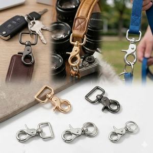 Mosquetón Giratorio de Aleación de Zinc de Alta Resistencia de 50 mm y 58 mm, Mosquetón Metálico Duradero <span class=keywords><strong>para</strong></span> Correa de Perro y <span class=keywords><strong>Accesorios</strong></span> de Ferretería <span class=keywords><strong>para</strong></span> Bolsos - Product Image 1