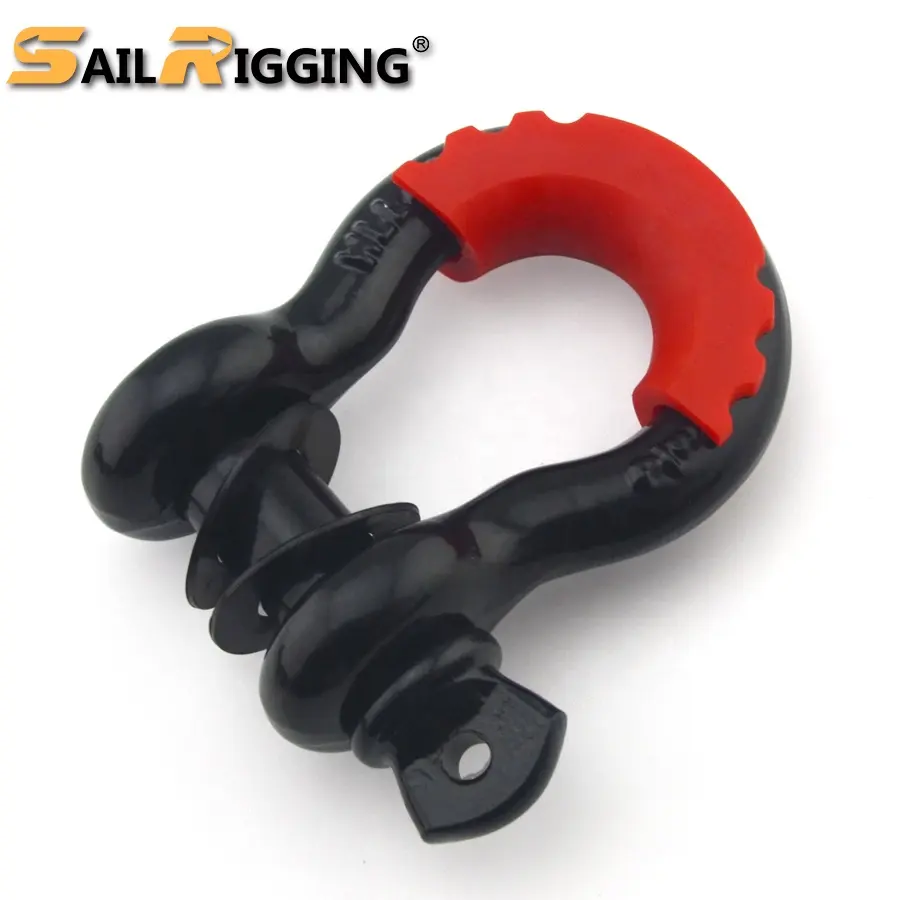 Hitch Receiver 4.75T Plastic Alloy Steel Drop Forged 3/4 Screw Pin 38 mm D Ring Tow Shackle for Truck Jeep