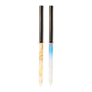 Ensemble de pinceaux triangulaires haut de gamme pour nail art, 2 pièces, stylo à <span class=keywords><strong>dessin</strong></span> pour ongles pour motifs <span class=keywords><strong>papillon</strong></span>, fleur, pétale, pour ongles à presser et détails de manucure - Product Image 6