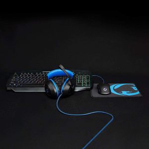 Gaming Keyboard Mouse Headphones <b>Mousepad</b> Set Italian Layout - Product Image 3