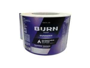 Prix d'usine – Étiquettes autocollantes en PET argenté, étanches et résistantes à <span class=keywords><strong>l</strong></span>'<span class=keywords><strong>huile</strong></span>, pour emballage <span class=keywords><strong>de</strong></span> bonbons au <span class=keywords><strong>chanvre</strong></span>, forme personnalisée, impression offset CMYK - Product Image 4