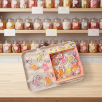 Porte-clés animaux, jouets anti-stress, slime moelleux, ensemble de jeu sensoriel en vrac avec boîte cadeau colorée, matériau TPR pour les enfants de 5 à 7 ans