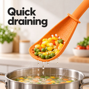 Kitchen multi-functional cooking spoon, grinding and draining strainer, household <b>potato</b> <b>masher</b> - Product Image 3
