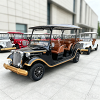 Voiture électrique de tourisme classique vintage, style rétro, phares et feux arrière LED, capacité de charge de 1000 kg, idéale pour sites touristiques et mariages
