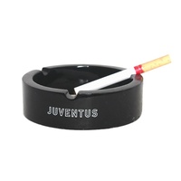 Cendrier en résine personnalisé avec Logo imprimé, cendrier de bureau personnalisé de forme ronde avec couleur noire